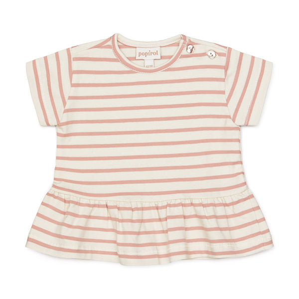 Polilie Baby T-Shirt SS - Striped Vanilla