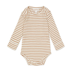 Polori Baby Body LS - Striped Nougat