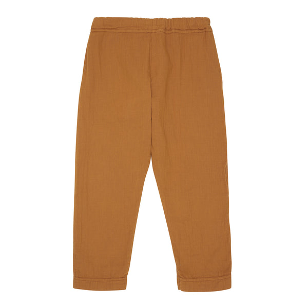 Popirol Gaio bukser til dreng i brun med brunt bindebånd