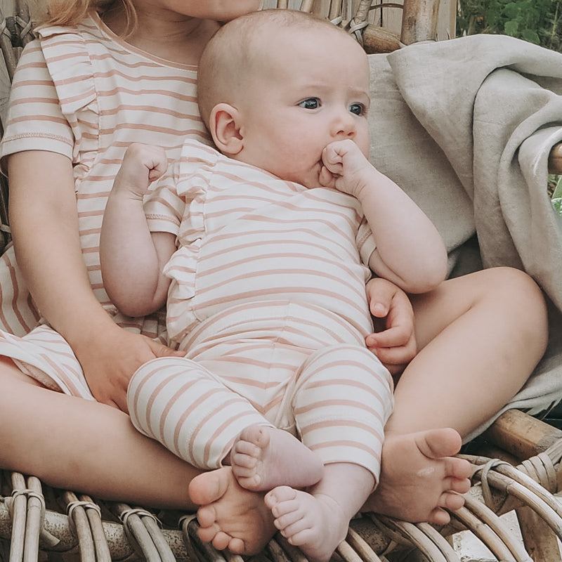 Posia Baby Leggings - Striped Vanilla