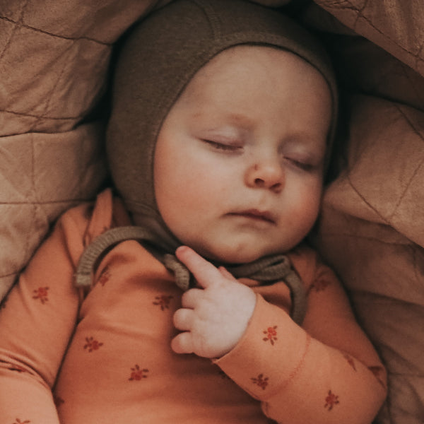 Pobari Baby Helmet - Dark Brown Melange